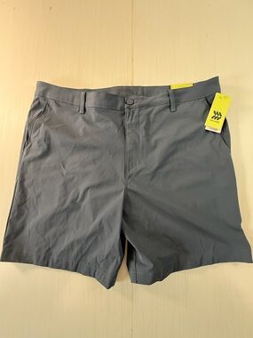 All In Motion Golf Shorts Gray UPF 50+ Flat Front 9" Inseam